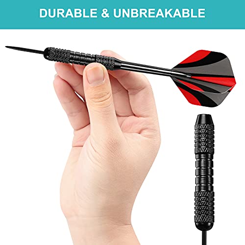 accmor مجموعة أكمور من 12 سهم حديدي، 24 جرام مجموعة سهام معدنية احترافية للوحة السهام - Image 4