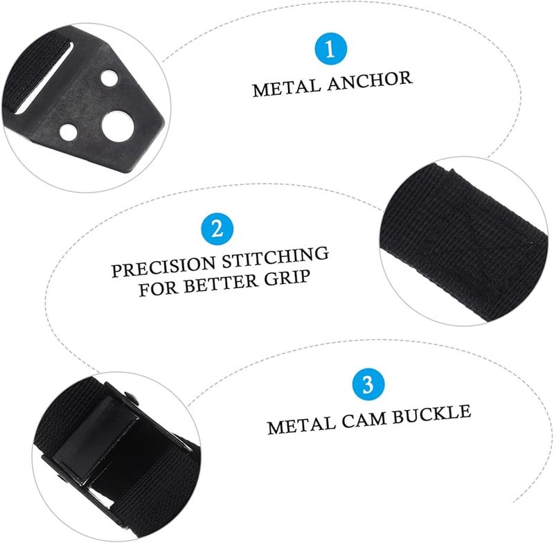 SECFOU 2 Pack TV Furniture Safety Straps Black Tip Over Protection Prevents Accidental Overturns - Image 3