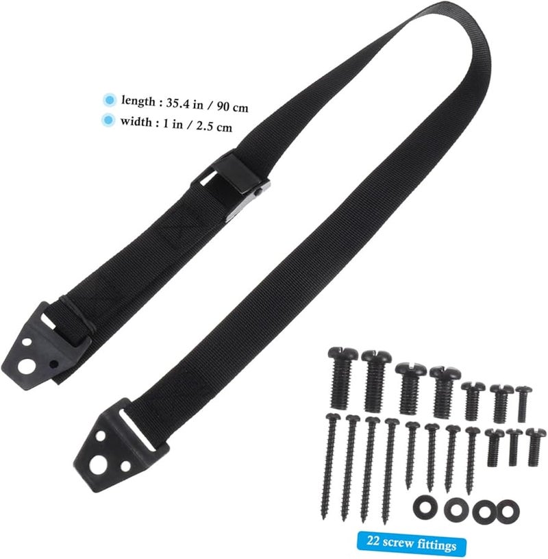 SECFOU 2 Pack TV Furniture Safety Straps Black Tip Over Protection Prevents Accidental Overturns - Image 5