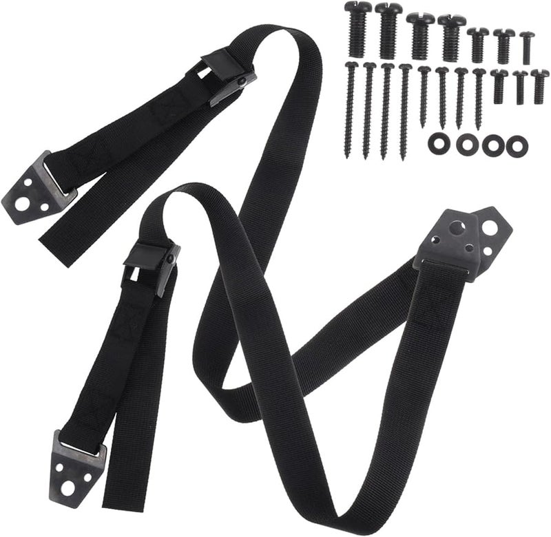 SECFOU 2 Pack TV Furniture Safety Straps Black Tip Over Protection Prevents Accidental Overturns - Image 2