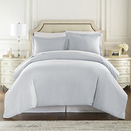 HC Collection Duvet Cover - Ice Blue Queen Size Duvet Cover - 3 Piece Soft Breathable Microfiber Duvet Cover Set with Zipper Closure & 2 Pillow Shams - Image 1