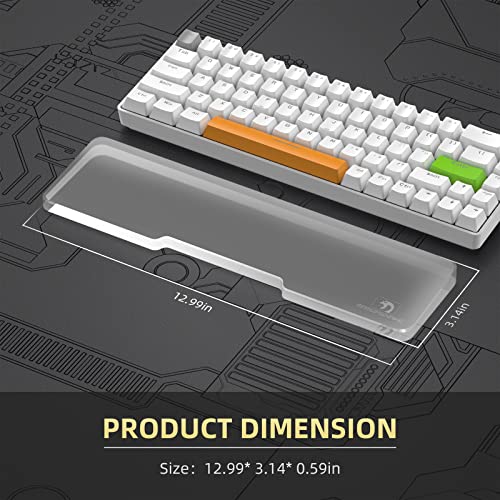 SELORSS Acrylic Keyboard Wrist Rest Compact 60 Keyboard Mechanical Keyboards Ergonomic Palm Rest for Computer KeyboardAntiSlip BaseWrist Pad for LaptopOffice HomeEasy Typing - Image 3