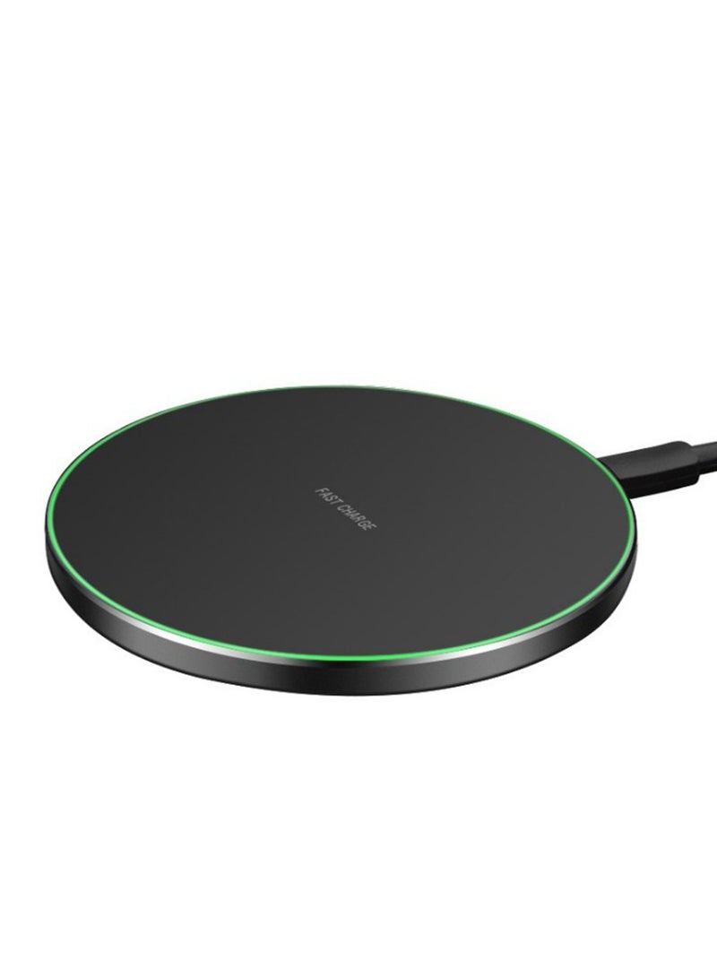 General Mobile phone wireless charger, 15W disc wireless charger, aluminum alloy desktop charger, suitable for various Android phones: Xiaomi Samsung Galaxy S9+/S8+/S7/Note 9 Samsung S10/s20  - Image 1