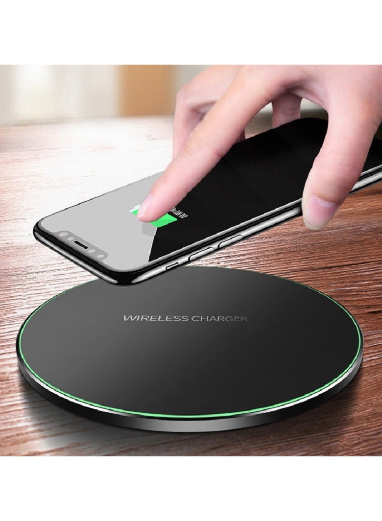 General Mobile phone wireless charger, 15W disc wireless charger, aluminum alloy desktop charger, suitable for various Android phones: Xiaomi Samsung Galaxy S9+/S8+/S7/Note 9 Samsung S10/s20  - Image 4