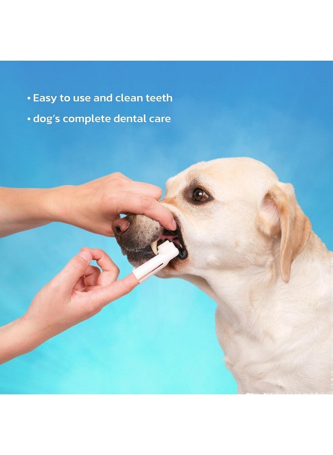تريكسي مجموعة العناية بالأسنان للكلاب البالغة من تريكسي مع معجون أسنان برائحة النعناع اللطيفة (100 جرام)، فرشاة أسنان يدوية للإصبع، فرشاة أسنان ذات وجهين مع رأسين مختلفين للفرشاة، أبيض - Image 4