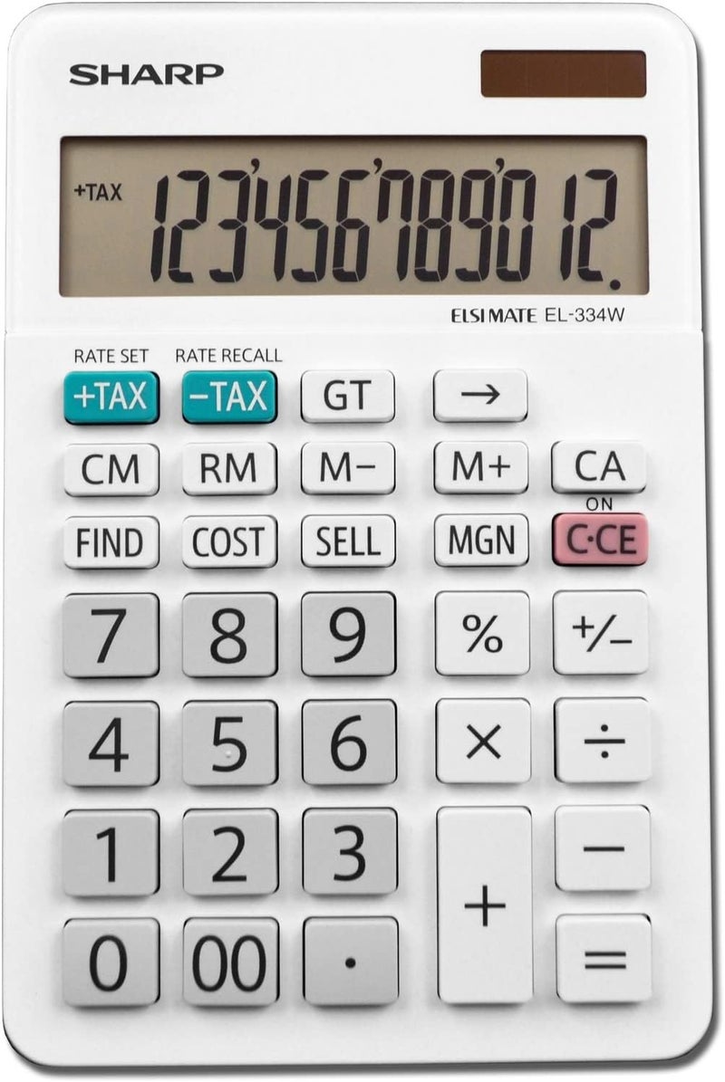 SHARP EL-334WB Business Calculator, White 4.0 - Image 1