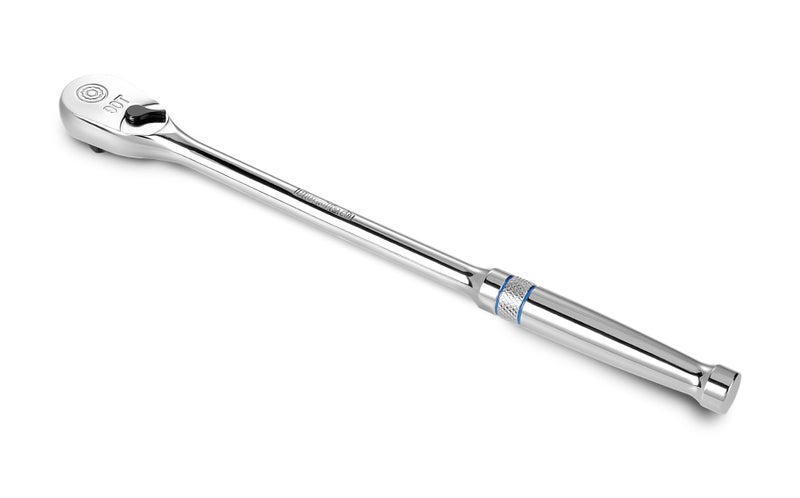 DURATECH Extra Long Handle 38Inch Drive Ratchet 90Tooth Ratchet Wrench with 12 Handle and Dust Proof Teardrop Enclosed Head Reversible CRV Steel Made CRMO Head Full Polished Gifts for Men