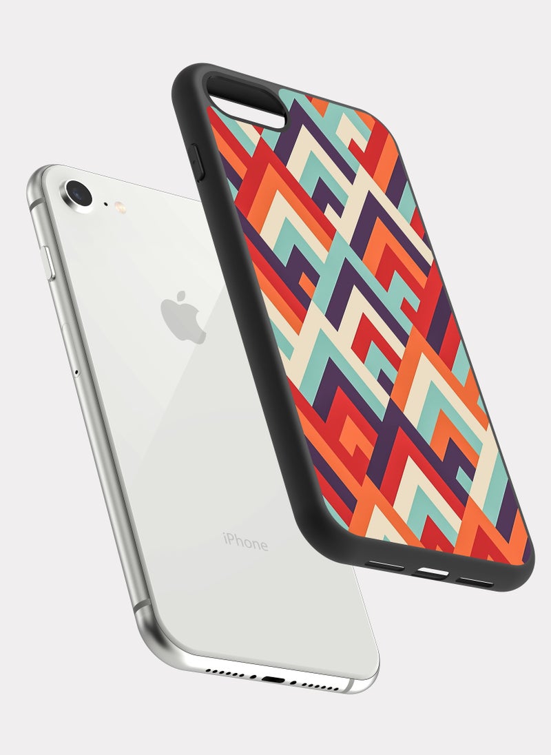 بكسلات كفر ايفون 8 نمط مثلثات ملون - Image 2