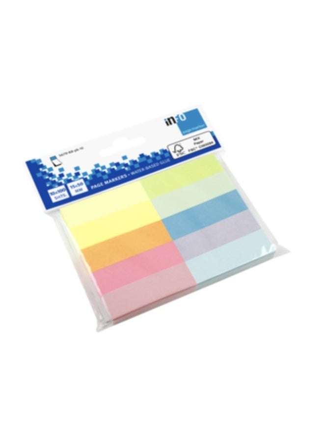 infonotes - Page markers, 10 colors,15*50mm, 100 Sheets