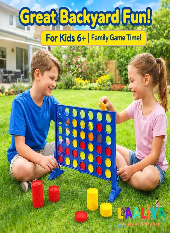 LAALIYA 4-in-a-Row Strategy Board Game for Kids & Family | Classic Plot 4 Logic Puzzle | Portable Indoor Travel Toy & Brain Development Return Gift (2 Players) - Image 5