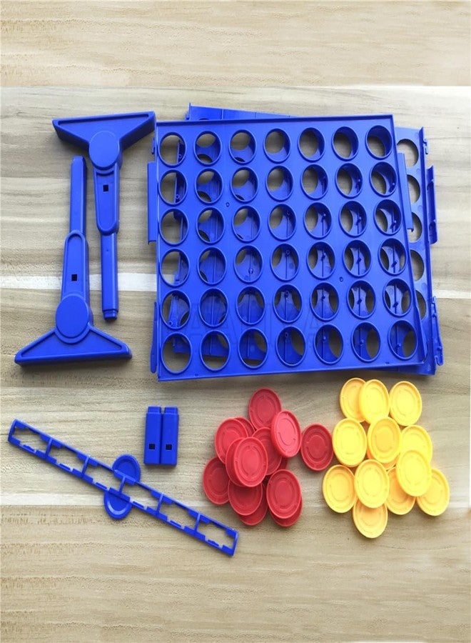 LAALIYA 4-in-a-Row Strategy Board Game for Kids & Family | Classic Plot 4 Logic Puzzle | Portable Indoor Travel Toy & Brain Development Return Gift (2 Players) - Image 3