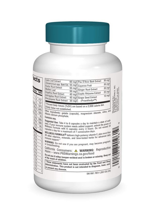 Source Naturals Wellness Formula Bioaligned Vitamins & Herbal Defense Immune System Support Supplement & Immunity Booster 120 Capsules - Image 3