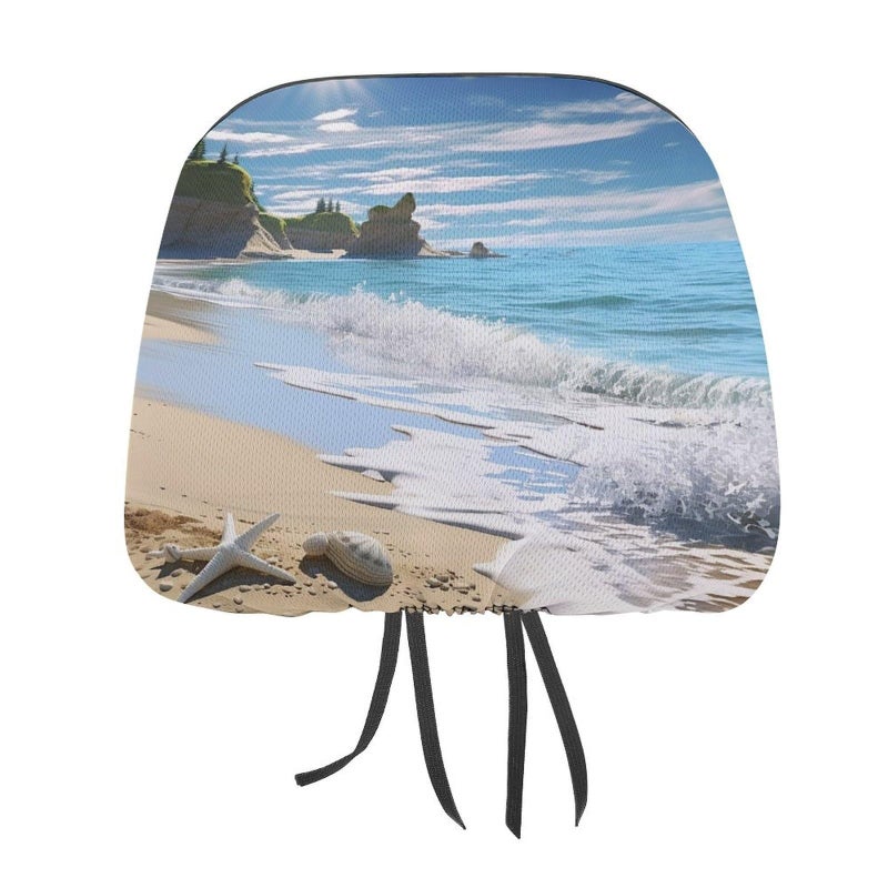 Universal Car Headrest Cover 1 PCS Soft Elastic Protector For SUV Truck - Image 2