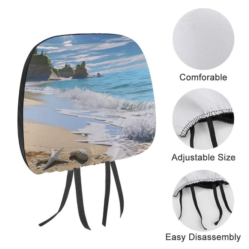 Universal Car Headrest Cover 1 PCS Soft Elastic Protector For SUV Truck - Image 4