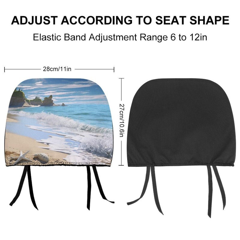 Universal Car Headrest Cover 1 PCS Soft Elastic Protector For SUV Truck - Image 3