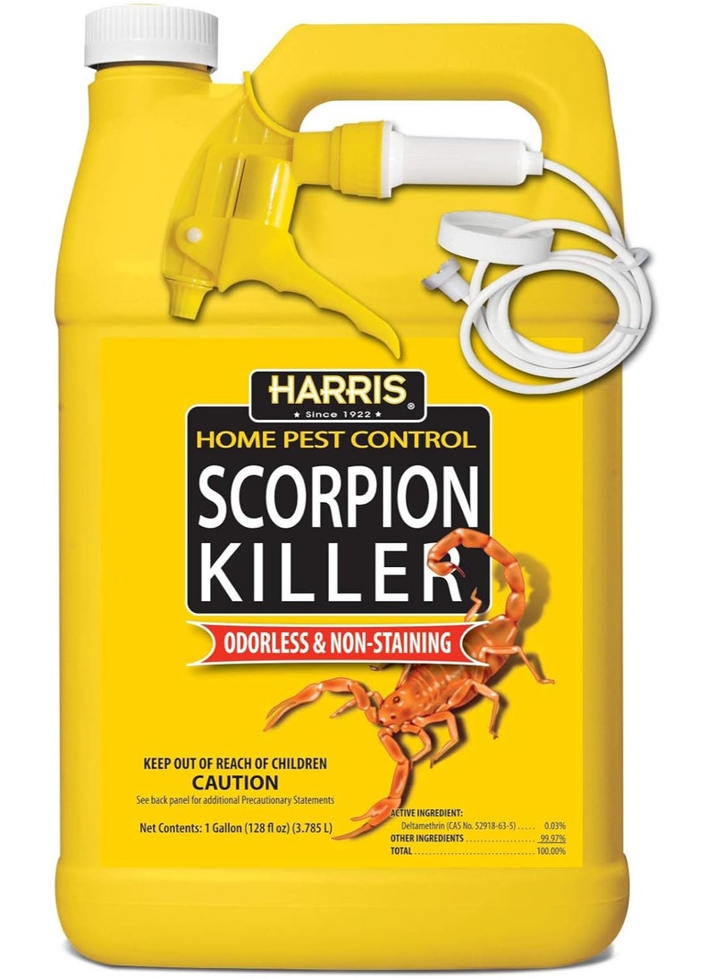 Harris - Harris Scorpion Killer, Liquid Spray with Odorless and Non-Staining Extended Residual Kill Formula (Gallon) 128 Fl Oz - Image 1