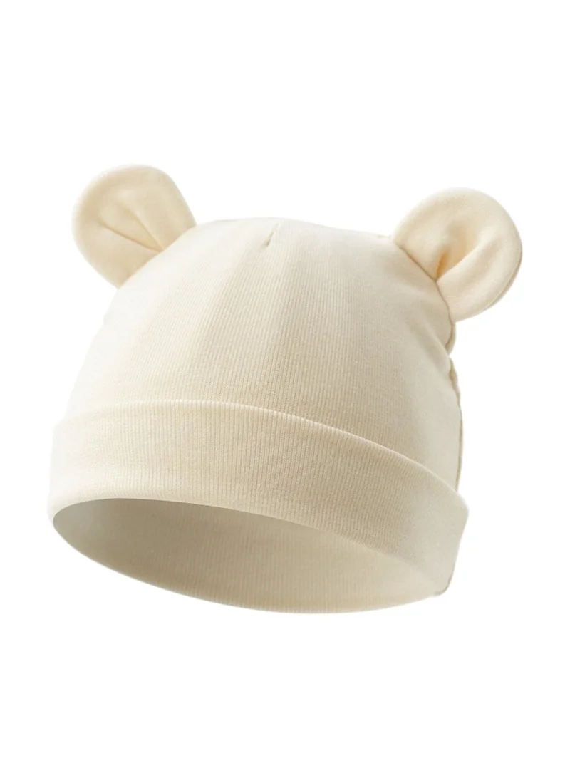Bambimici Bambimici -  Set of 2 Little Bean Baby Hat and Mittens - Cream