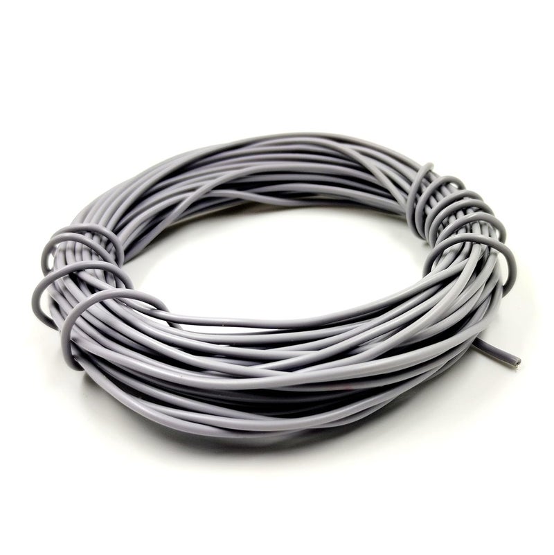 INVENTO 3mtr 20 AWG 05 sqmm 15A Tinned Copper PVC Wire Flexible Grey Cable 17mm Dia High Temperature for DIY - Image 1