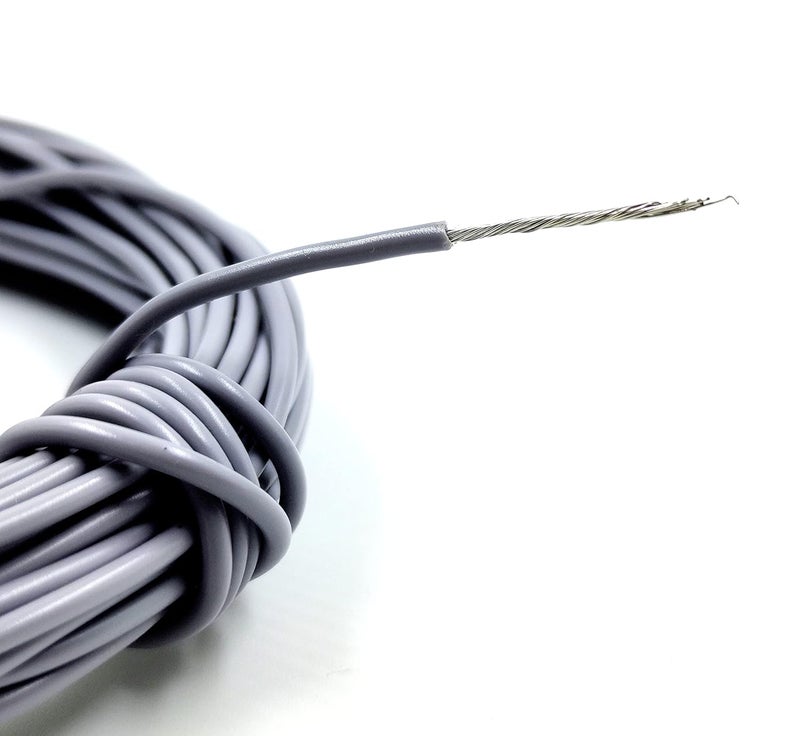 INVENTO 3mtr 20 AWG 05 sqmm 15A Tinned Copper PVC Wire Flexible Grey Cable 17mm Dia High Temperature for DIY - Image 2