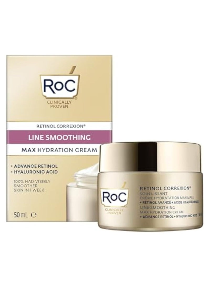 روك ريتينول كوركسيون لتنعيم الخطوط القصوى للترطيب اليومي المكثف مضاد للتجاعيد ومضاد للشيخوخة مرطب 48 ساعة رطوبة حمض الهيالورونيك وريتينول روك النقي 50 مل