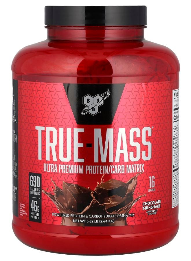 BSN True-Mass® مصفوفة بروتين/كربوهيدرات فاخرة شيكولاتة بالحليب 5.82 رطل (2.64 كجم) - Image 1