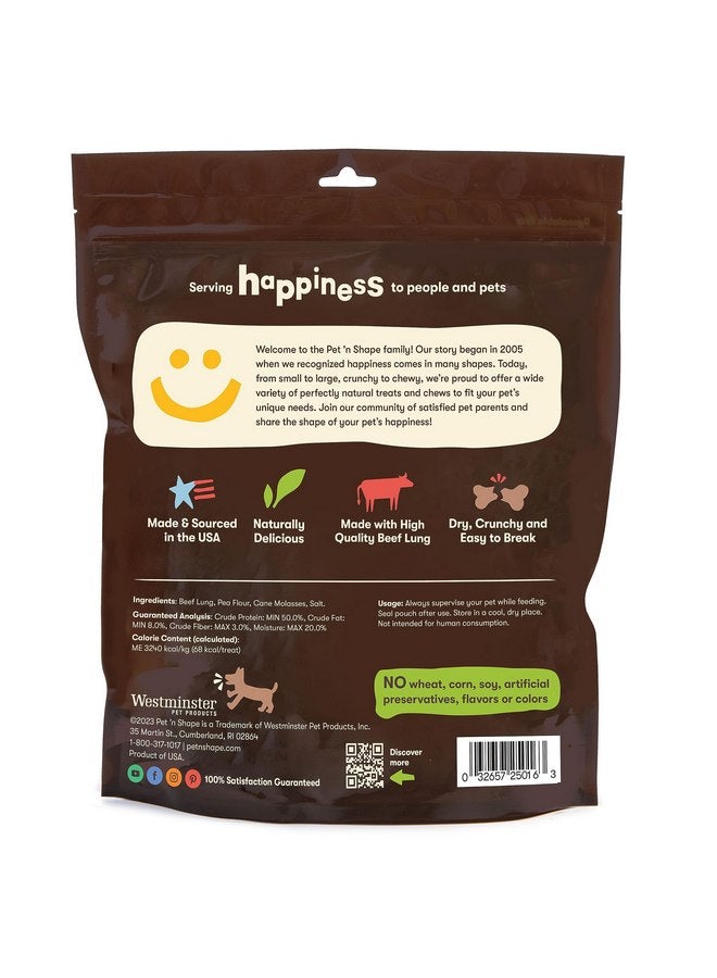 Pet 'n Shape All American Beef Lung Patties Dog Treats - Made and Sourced in The USA, 1lb Bag - Image 2