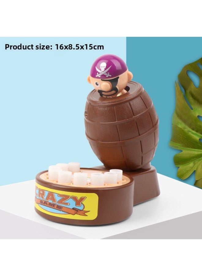 Creative Party Toys Press Teeth Pirate Bucket Game Seat Trick Spoof Fun Pirate Bucket Toy-Color:Pirate Bucket Game Console - Image 4