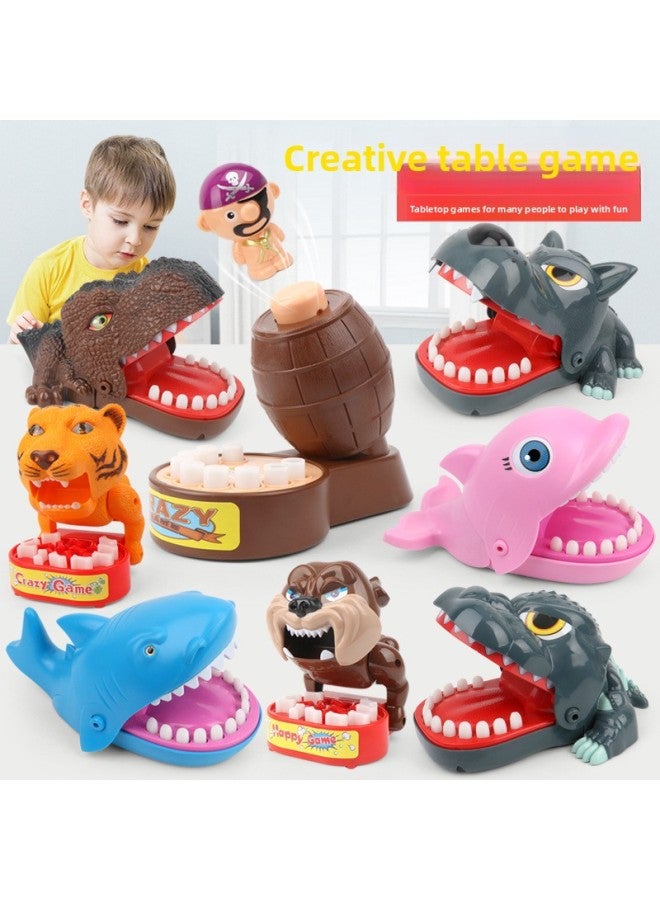 Creative Party Toys Press Teeth Pirate Bucket Game Seat Trick Spoof Fun Pirate Bucket Toy-Color:Pirate Bucket Game Console - Image 2