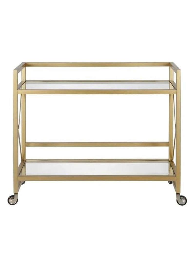 LINGWEI - Premium 2 Tier Metal Serving Trolley Cart Stylish and Versatile for Home Kitchen Dining Restaurant & Hospital Use - Image 1