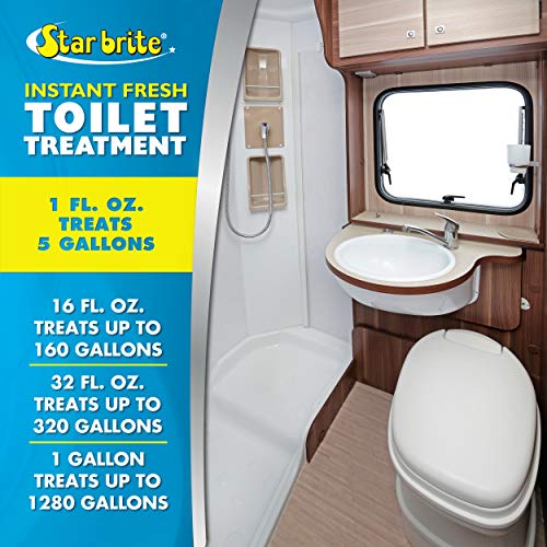 Star Brite علاج المرحاض الفوري من ستار برايت - برائحة الليمون، التحكم في الروائح والنفايات، 32 أونصة (071732) - Image 3