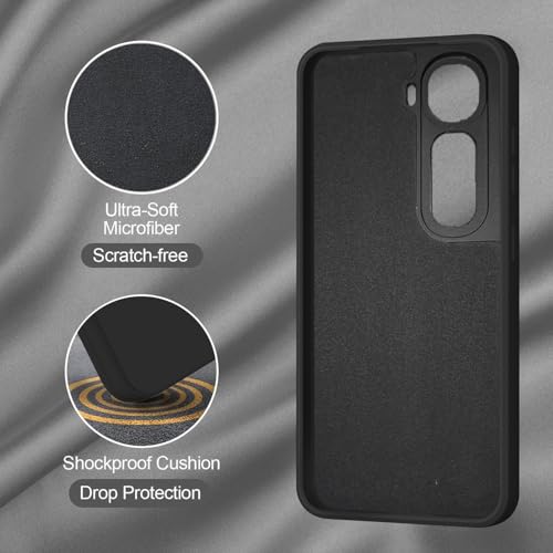 SBMS Silicone Back Cover Case for Vivo Y400 Pro 5G | Soft Micro-Fibre Lining Inside | Camera Protection Bump | Shockproof Back Cover Case for Vivo Y400 Pro 5G (Black) - Image 3