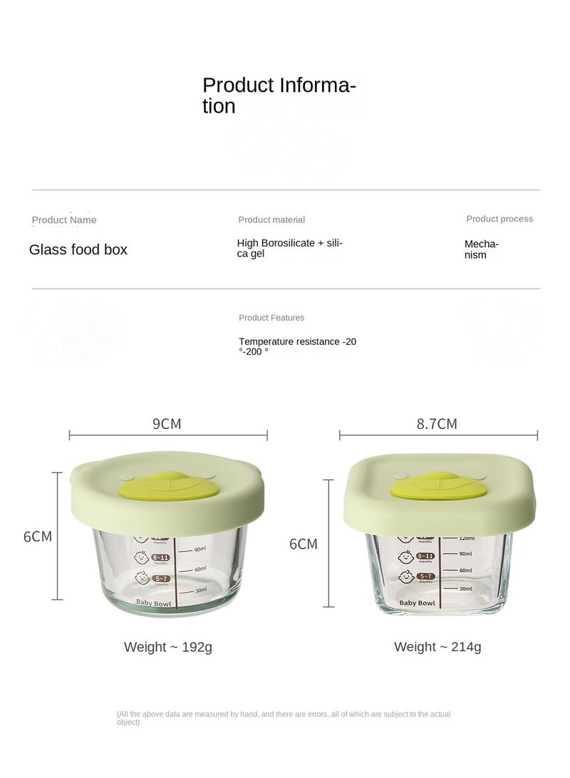 general مجموعة من 4 عبوات زجاجية لتخزين الطعام وصندوق طعام تكميلي للأطفال - Image 3