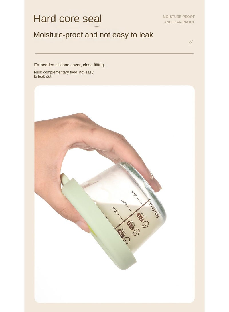 general مجموعة من 4 عبوات زجاجية لتخزين الطعام وصندوق طعام تكميلي للأطفال - Image 5