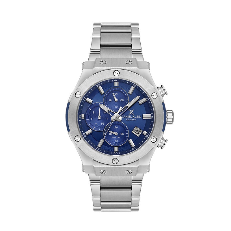 DANIEL KLEIN Exclusive Silver Stainless Steel Watch for Men DK.1.14227-3 - Image 1