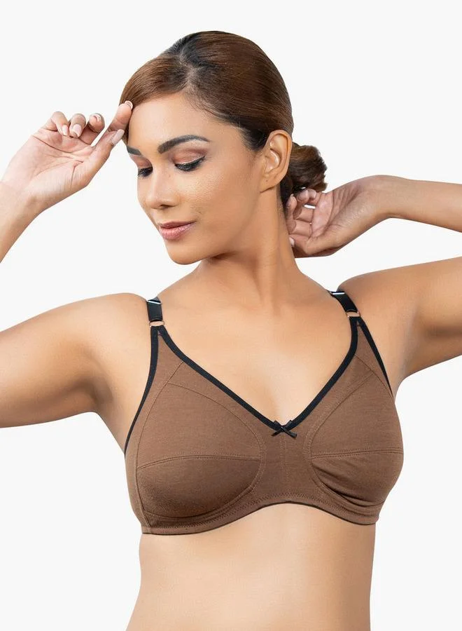 Aadaraya Set of 3 - Aadaraya Panelled Balconette Bra with Adjustable Straps