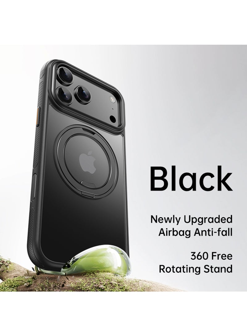 Rock Pow Case for iPhone 17 PRO MAX [360° Ring Stand] [Compatible with Magsafe] Shock Proof Drop Protection Slim Magnetic iPhone 17 PRO MAX Phone Case for Men Women- Easy-Relax Series - Image 2