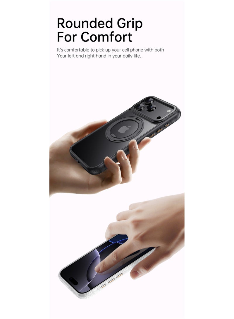 Rock Pow Case for iPhone 17 PRO MAX [360° Ring Stand] [Compatible with Magsafe] Shock Proof Drop Protection Slim Magnetic iPhone 17 PRO MAX Phone Case for Men Women- Easy-Relax Series - Image 5