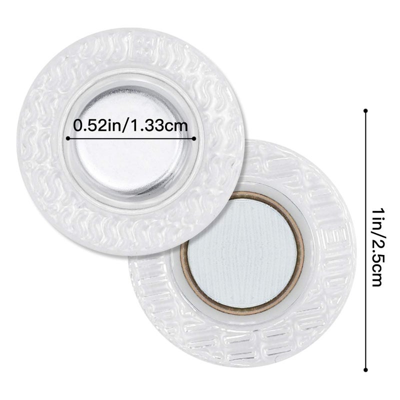 EMYVSVO 25 Pairs Mini Invisible Sew Magnetic Snap PVC Round Shape Hidden Purse Closure Fastener Snap for Kids Clothing Clasp Baby Bib Diapers Accessories for DIY Craft Sewing Tools - Image 2