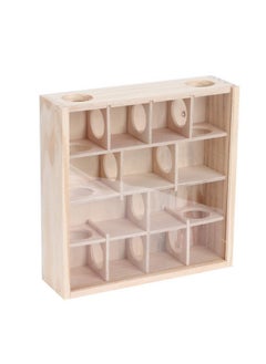 Zerodis Hamster Maze Toy, Wood Rat House with Organic Glass Interactive Intelligent Small Pet Toy for Rat Hamsters  - Image 3