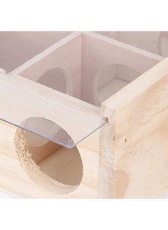 Zerodis Hamster Maze Toy, Wood Rat House with Organic Glass Interactive Intelligent Small Pet Toy for Rat Hamsters  - Image 5