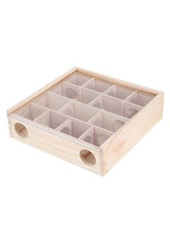 Zerodis Hamster Maze Toy, Wood Rat House with Organic Glass Interactive Intelligent Small Pet Toy for Rat Hamsters  - Image 1