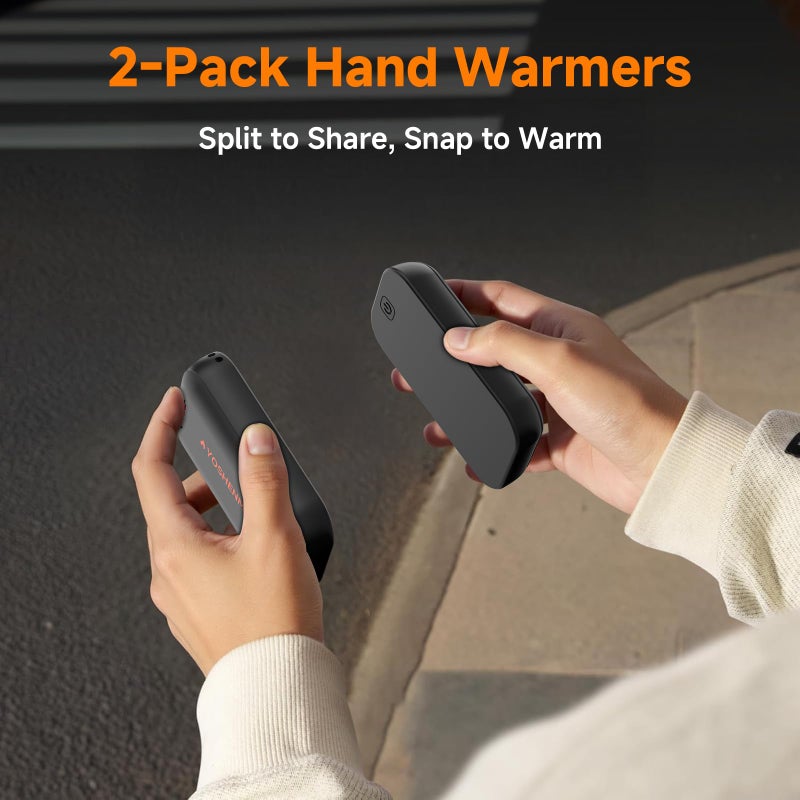 YOSHENMO Hand Warmers Rechargeable, Electric Hand Warmer Reusable, AI Smart Chips 20Hrs Long Safe Heat,Gifts for Christmas Outdoor/Indoor/Golf/Camping/Hunting/Pain Relief (2 Packs) - Image 5