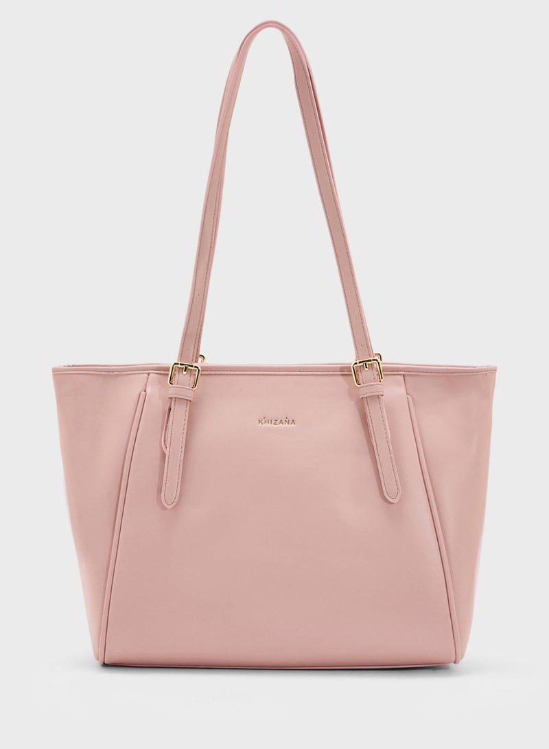 Khizana Metal Trim Detail Everyday Tote Bag  - Image 1