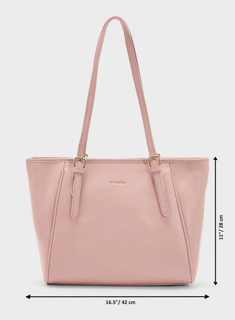 Khizana Metal Trim Detail Everyday Tote Bag