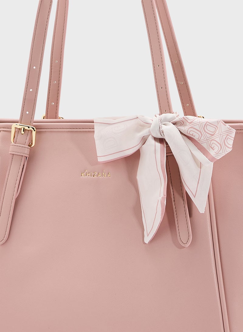 Khizana Metal Trim Detail Everyday Tote Bag  - Image 4