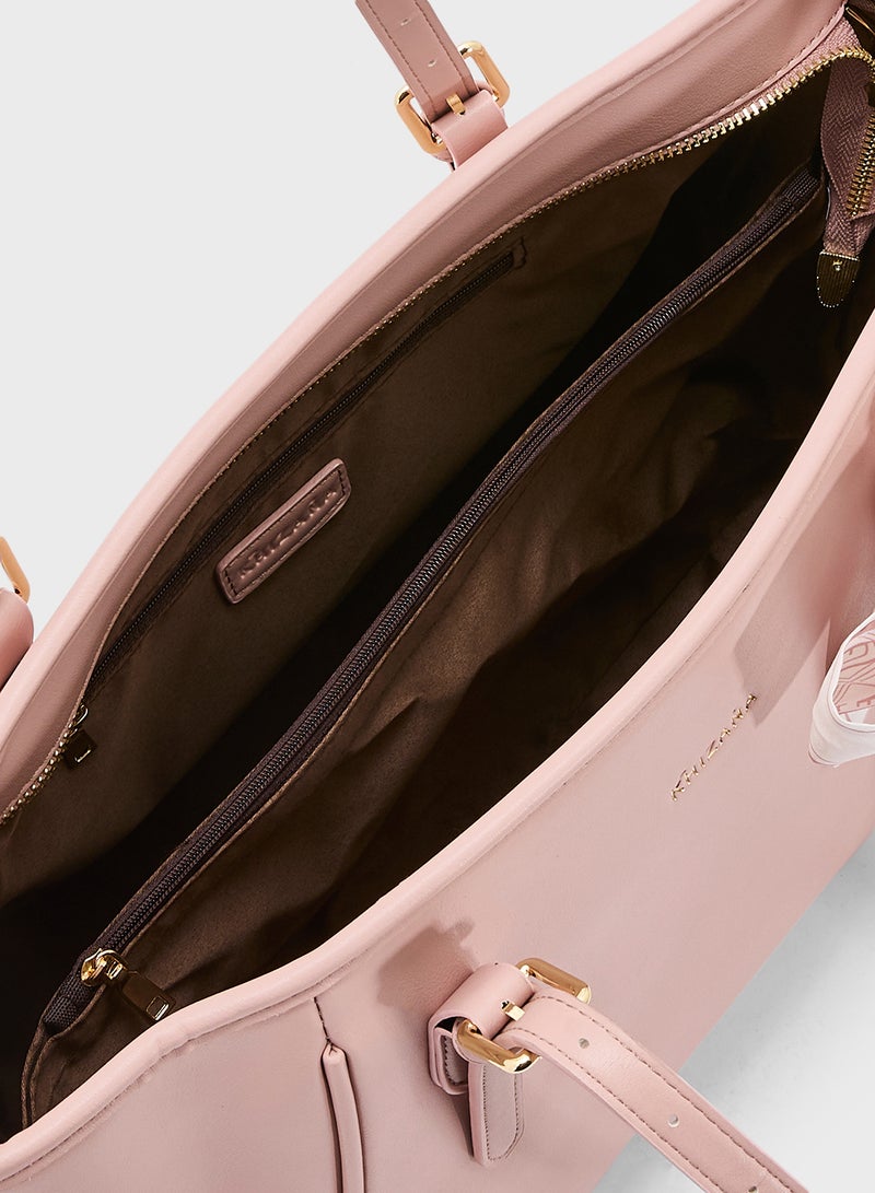 Khizana Metal Trim Detail Everyday Tote Bag  - Image 5