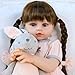 SCOM Lifelike Reborn Doll Full Silicone Body 18 Inch Realistic Dolls Girl with Long Hair Handmade With Cloths and Accessories For Christmas Birthdays Idea Gift for Mothers Girls and Collectors - Image 4