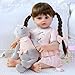 SCOM Lifelike Reborn Doll Full Silicone Body 18 Inch Realistic Dolls Girl with Long Hair Handmade With Cloths and Accessories For Christmas Birthdays Idea Gift for Mothers Girls and Collectors - Image 2