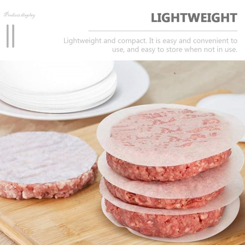 Thickened 6 Inch Non Stick Burger Patty Paper Rounds 200pcs Parchment Baking Sheets - Image 4