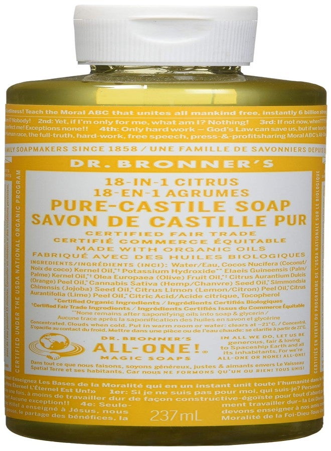 Dr. Bronner's Organic Pure Castile Liquid Soap Citrus Orange - 8 fl oz - Image 1